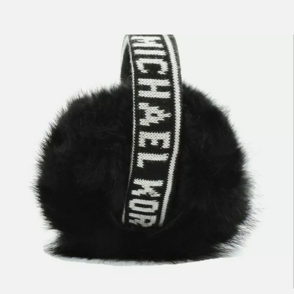 NIB! MICHAEL KORS Black /Gray Knit Black Faux